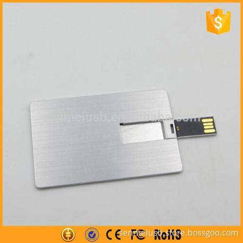 advertising metal ultra thin credit card usb flash drives bulk cheap